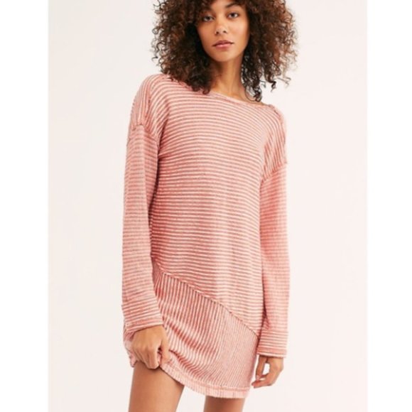 Free People Shred The Thread Tunic  Mini  Dress - Picture 1 of 15